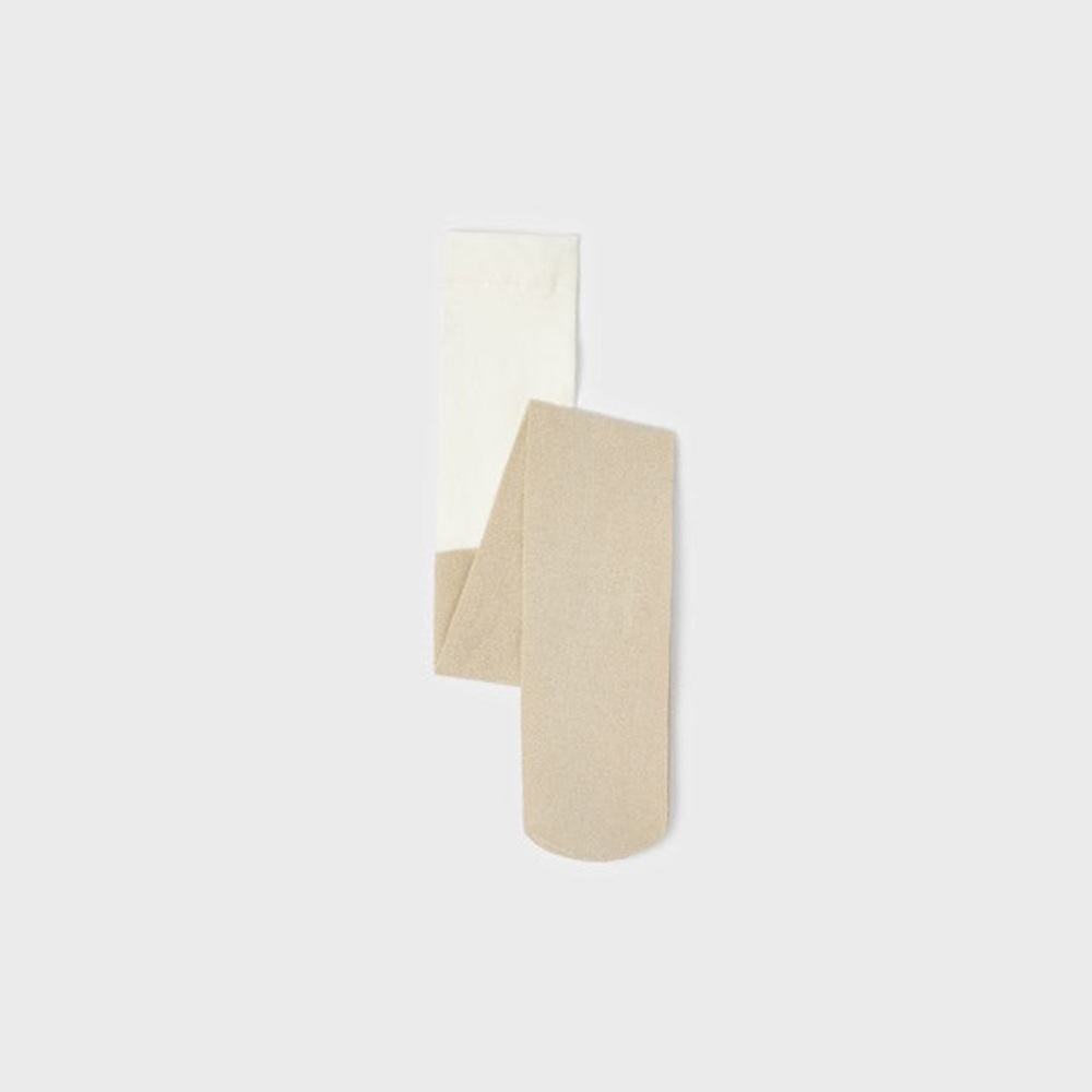 Mayoral Cream and Tan Kids' Tights